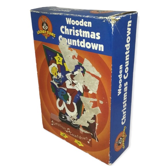 Looney Tunes Wooden Christmas Countdown Tweedy Sylvester 24 days Children Box - Picture 7 of 7